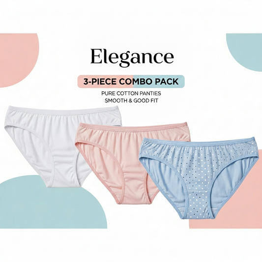 Soft Cotton Briefs, 3 Piece Combo Pack