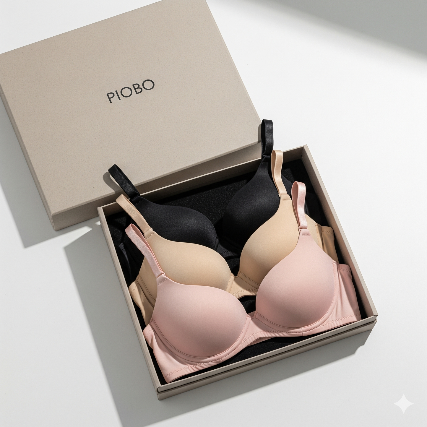 Silky-Smooth Perfect-Fit Padded Push-Up T-shirt Bra.  - 3 Colour Combo Gift Pack