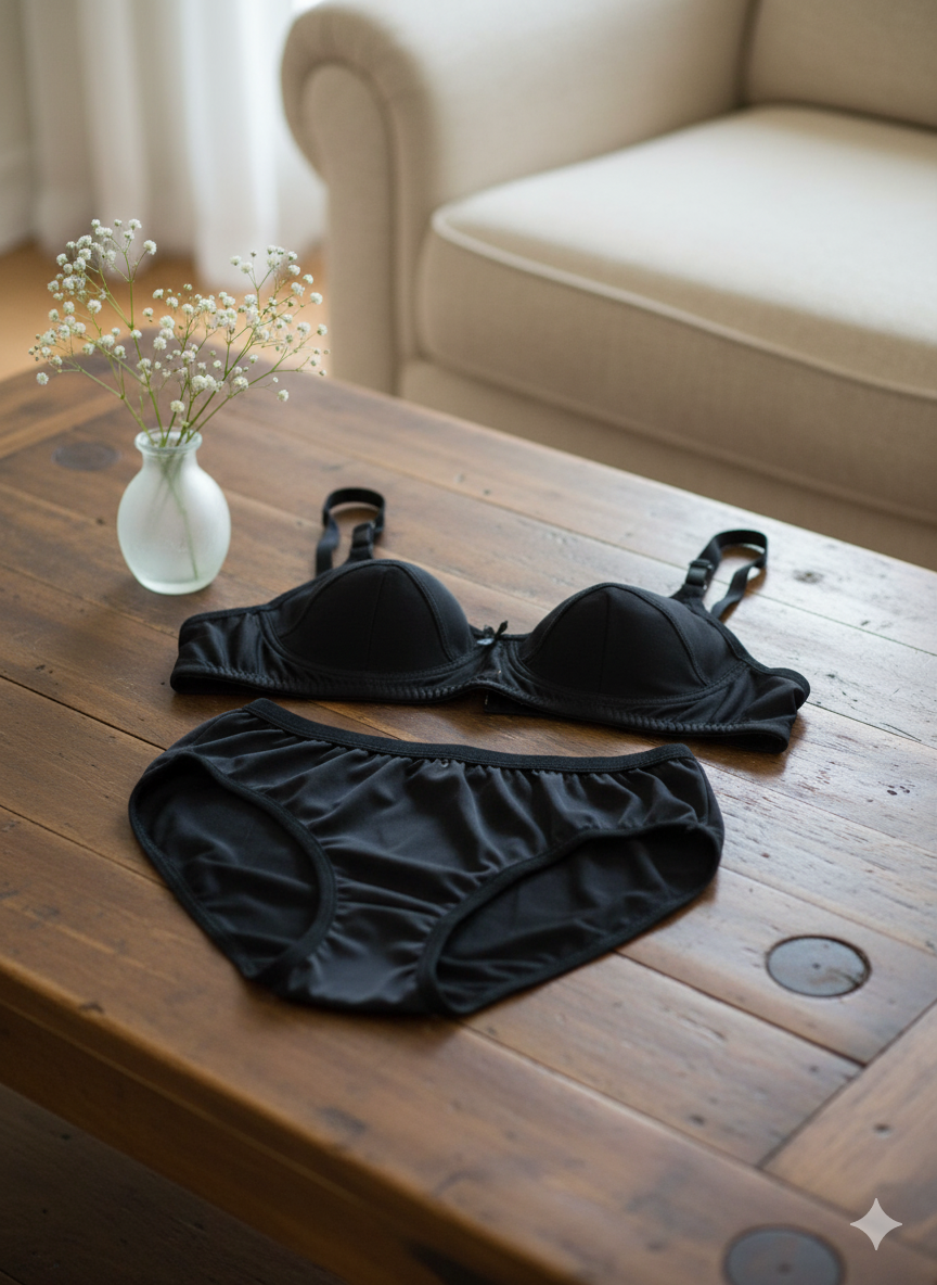 Black Bra and Panty Set