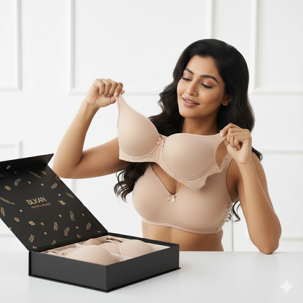 Silky-Smooth Perfect-Fit Padded Push-Up T-shirt Bra.  - 3 Colour Combo Gift Pack