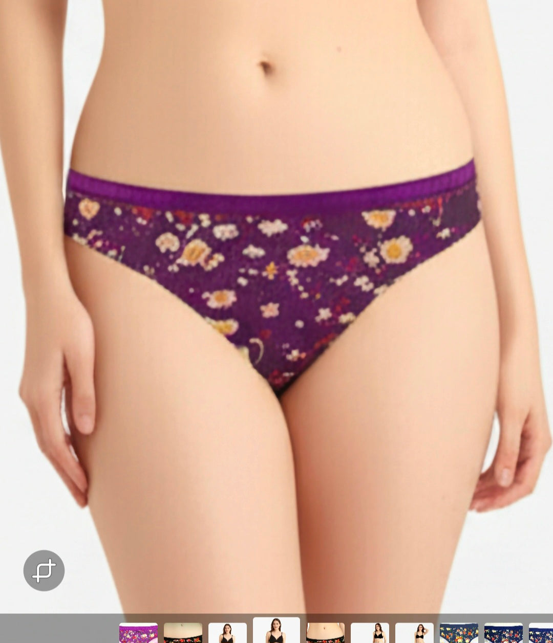 Cotton Floral Print Briefs (Set 3 Colour Combo Pack )