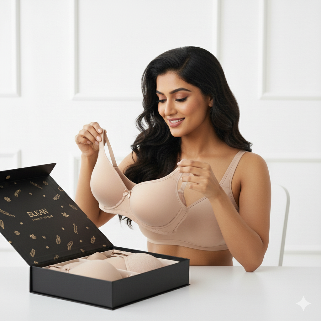 Silky-Smooth Perfect-Fit Padded Push-Up T-shirt Bra.  - 3 Colour Combo Gift Pack